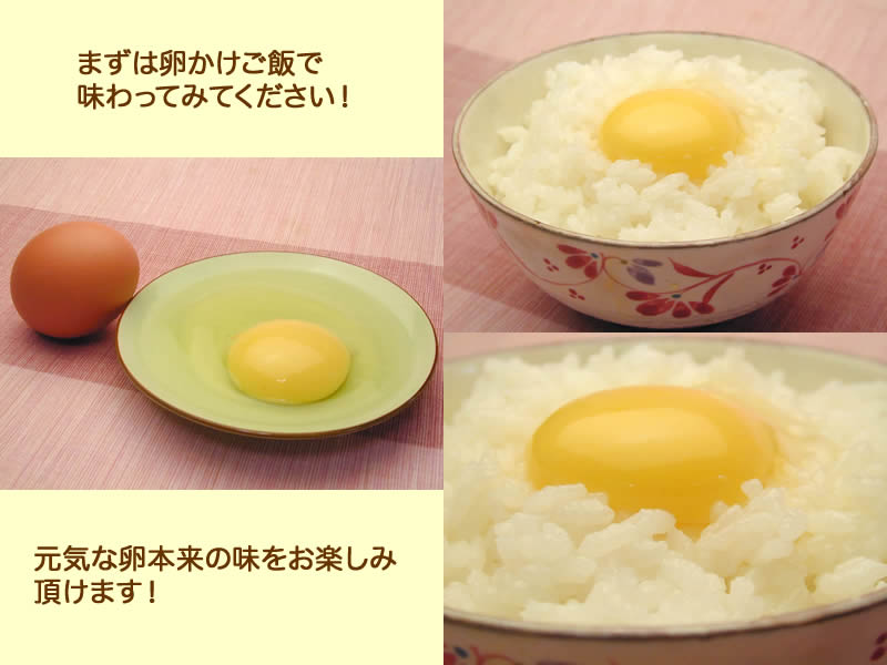 まずは卵かけご飯で味わってみてください