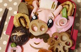 おせち料理・具材を使って”ロースおじさん”キャラ弁を作ってみた