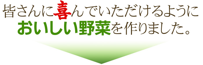 おいしい野菜を作りました