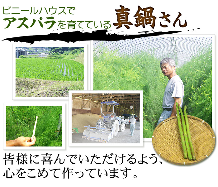 アスパラを作る真鍋さん