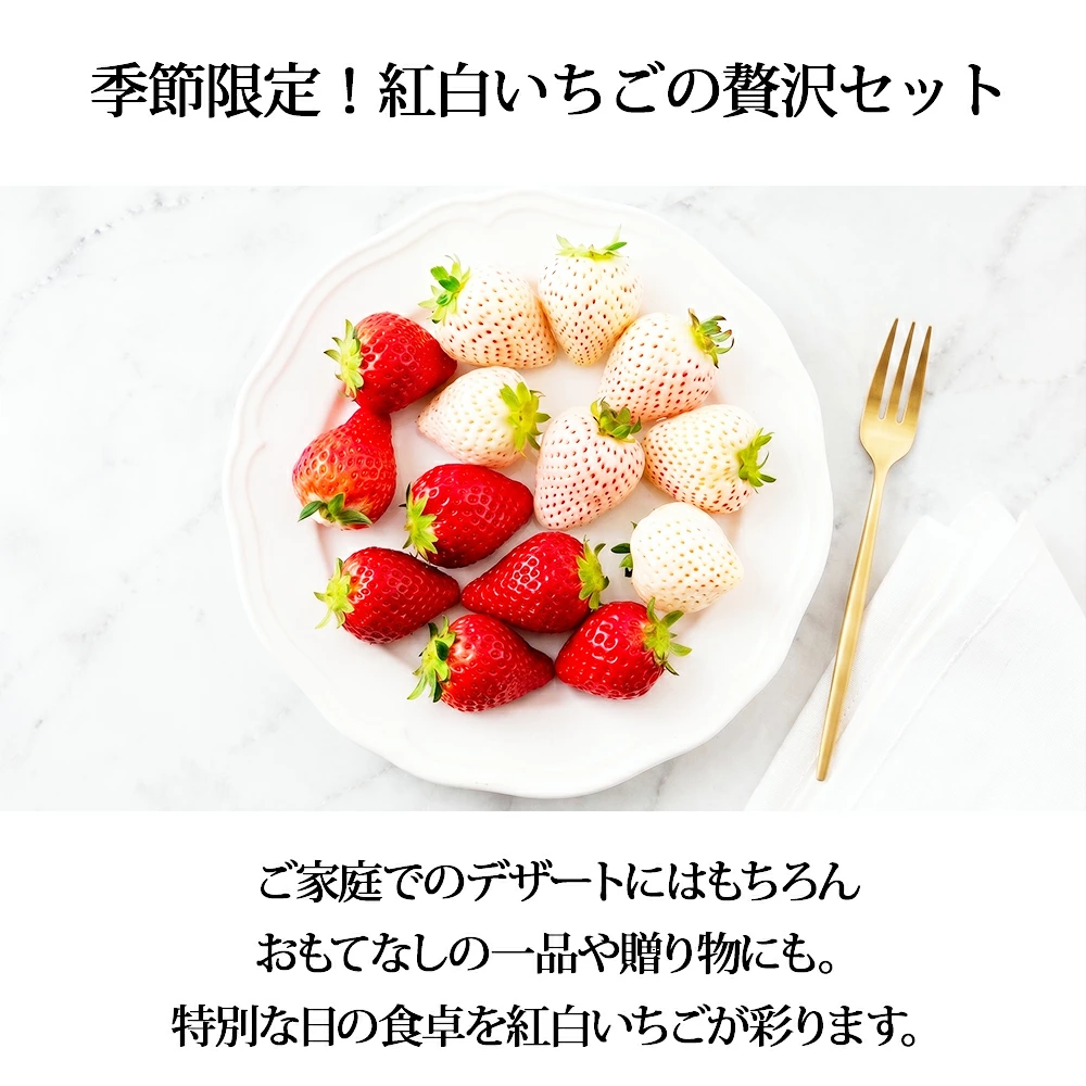天使のいちごといちご姫 紅白詰め合わせ(約270g×2パック)