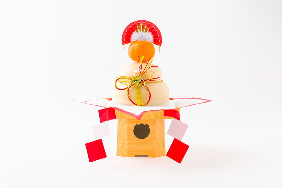 もちの城北／日本のお正月 鏡餅1kg三方付(上下一体型) 