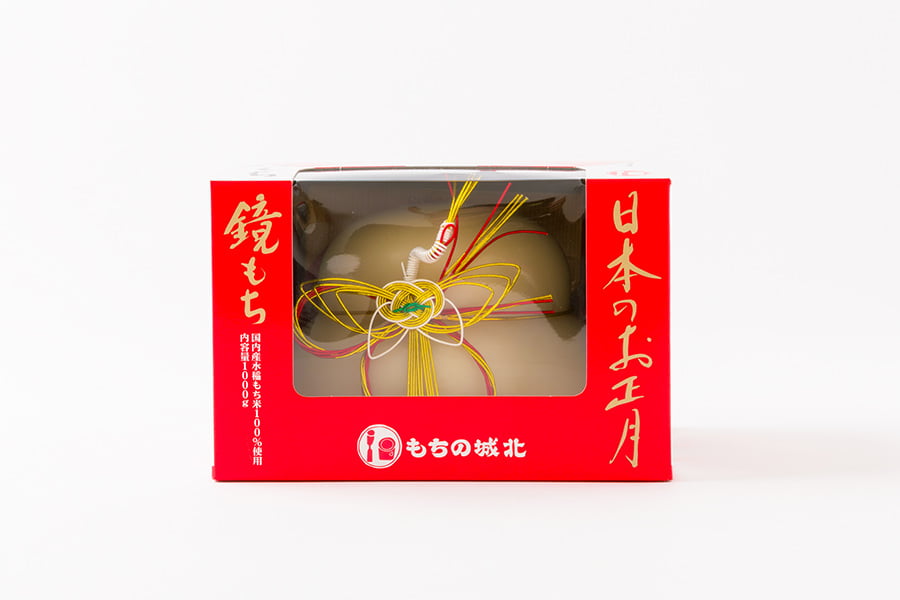 もちの城北／日本のお正月 鏡餅1kg三方付(上下一体型) 