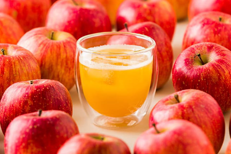 里見果樹園のりんごジュース