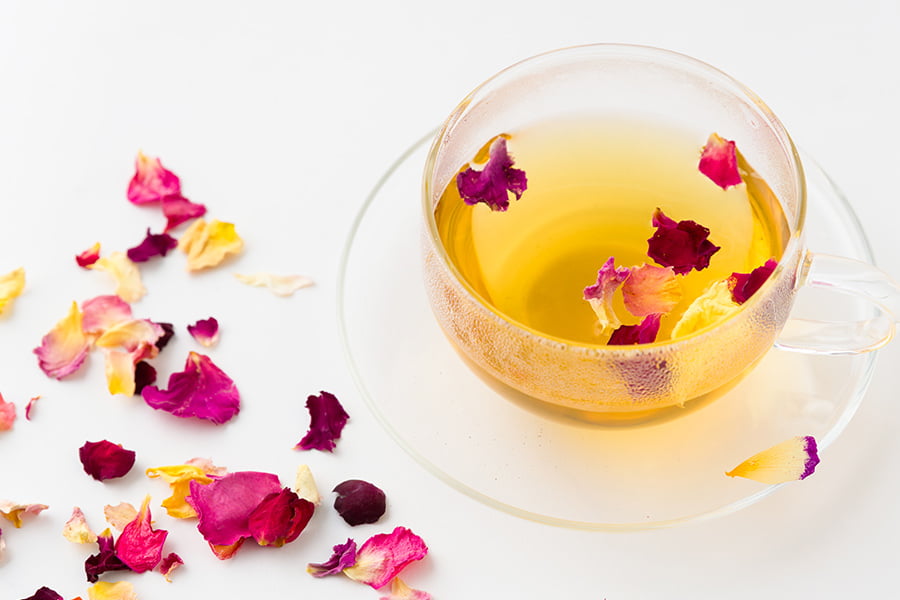 ロゼティア(花びら入りお茶)／ナカイローズファーム