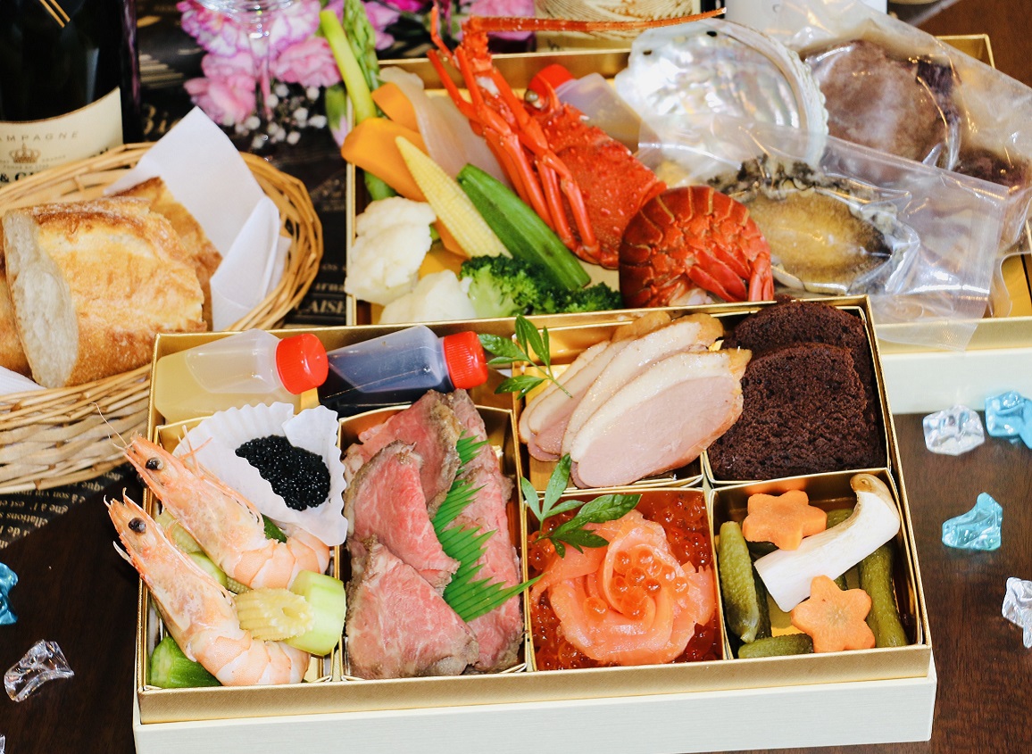 本格フランス料理のシェフが作る 豪華海鮮オードブル おうちで作ろう本格フレンチフルコース 伊勢海老 鮑入り豪華ハレの日御膳 全9品２段重 フレンチ レストランkiyamura キヤムラ の通販 お取り寄せなら ぐるすぐり