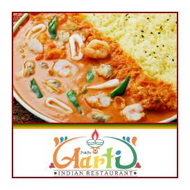 シーフードカレーライス！　海の幸のうまみが凝縮！神戸アールティーのインドカレーライス！