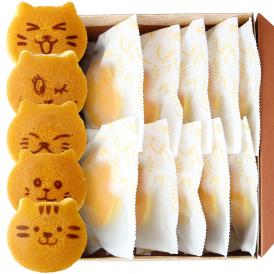 ねこのお菓子 どらネコ 10個入り 小豆餡 ギフト仕様 (猫 動物 どら焼き ドラ焼き どらやき 和菓子)