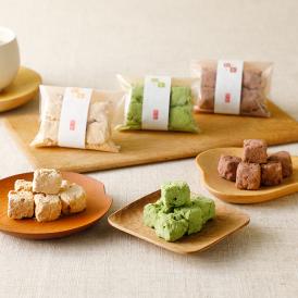 大阪の伝統菓子「粟おこし」の技術を使って作り上げた、新しいお菓子。木箱入りで高級感も◎