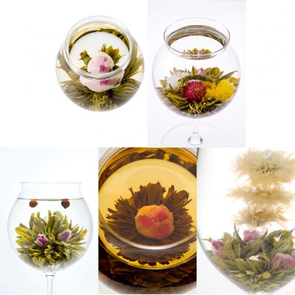 バラの康藝銘茶 5種 とオリジナルグラスの花咲くお茶ギフトセット 工芸茶専門店 クロイソスの通販 お取り寄せなら ぐるすぐり