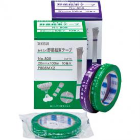 野菜結束テープ＃８０８　２０Ｘ１００　紫 1袋（1巻入）積水化学工業梱包テープ