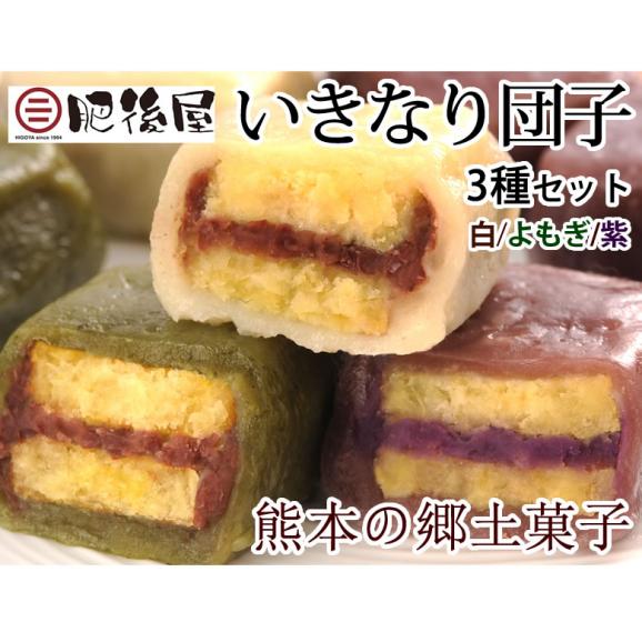 いきなり団子 送料無料 3種セット 10個入り 2箱購入で1箱おまけ 熊本名物 お取り寄せ 肥後屋 モチモチ食感の和スイーツ 和菓子 団子 あんこ もち Foody Sの通販 お取り寄せなら ぐるすぐり