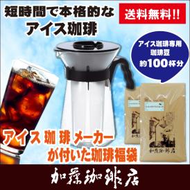 送料無料/アイスコーヒーメーカーがもれなく付いた珈琲福袋[アイス×2]/V60