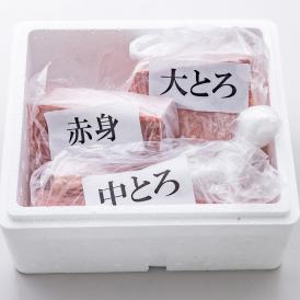 【マグロ】極寒天然南鮪　味わいセット(サク)　1kg　冷凍　（有）海生水産					