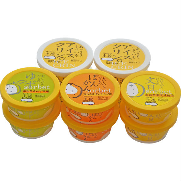 本州 四国 九州 送料無料 アイスクリンと柑橘シャーベットセット １０個入り 有限会社高知アイスの通販 お取り寄せなら ぐるすぐり