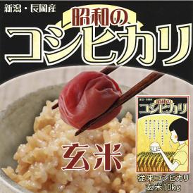 【玄米】昭和のコシヒカリ（新潟県産コシヒカリ）玄米10kg（5kg×2）（令和3年産）【送料無料（本州のみ）】