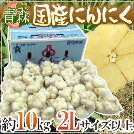送料無料】青森県 ”国産にんにく” 約10kg 等級A/B 大きさおまかせ 大粒