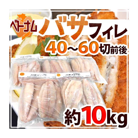 【送料無料】ベトナム u201d白身魚 バサフィレu201d 40~60枚前後 約10kg 三枚おろし
