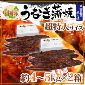 ”うなぎ蒲焼” 約8～10kg（約4～5kg×2箱） 中国産 ウナギ/鰻/有頭腹開 送料無料