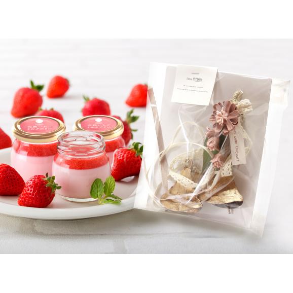 母の日ギフト 完熟いちごミルクプリンとドアノブ飾りのセット 菓心 谷常の通販 お取り寄せなら ぐるすぐり