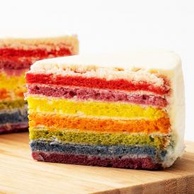誕生日ケーキ バースデーケーキ 送料無料 レインボーケーキ 5号 アメリカ発 カラフルケーキ