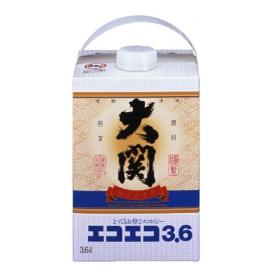 【日本酒/普通酒】大関 エコエコパック 3.6Ｌ 2本（大関/兵庫県）おいしく飲呑会
