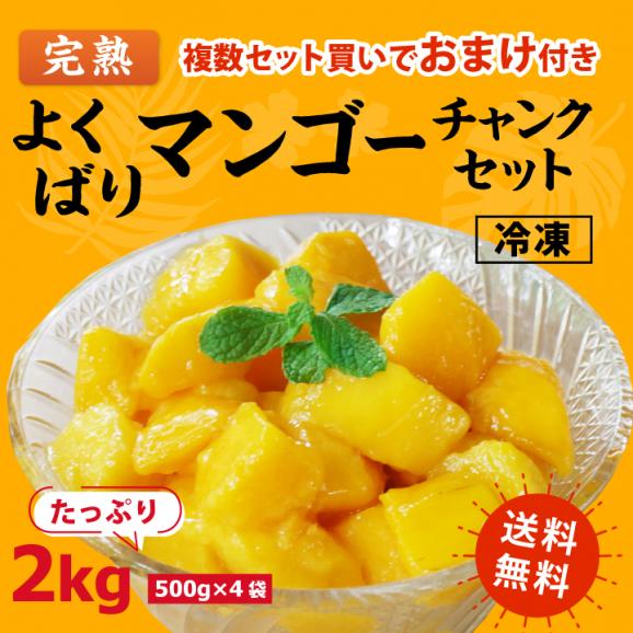 ［送料無料］よくばり冷凍 完熟マンゴーセット 2kg(500g×4袋)01