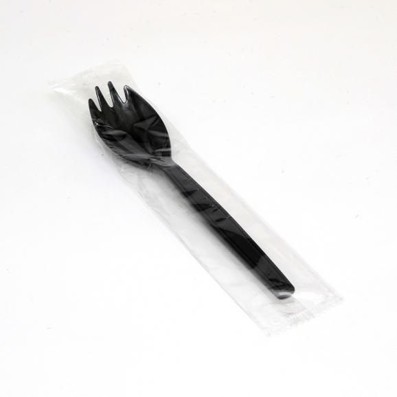 Heiko プラスチックフォークスプーン 16cm 個包装 黒 100本 株式会社 シモジマの注文 仕入なら業務用食材 資材通販ぐるなび仕入モール