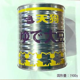 ゆで大豆（水煮）　1号(1900g)×6缶/ケース　(天狗)