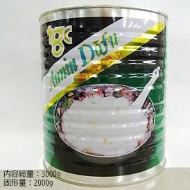 杏仁どうふ（緑缶）　1号(2000g)×6缶/ケース　(天狗)