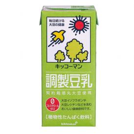 【送料無料】調製豆乳　1L×6本/ケース　(ｷｯｺｰﾏﾝｿｲﾌｰｽﾞ)