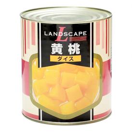黄桃（ダイス）　1号×6缶/ケース　(ランドスケープ)