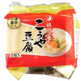 鶴羽二重高野豆腐　５枚ポリ　77.5g(5枚)×20袋/ケース　(登喜和)