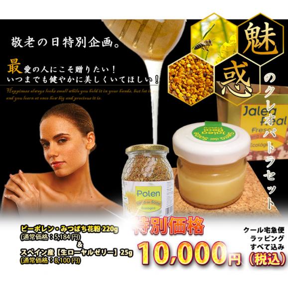 敬老の日ギフト 送料 クール代金込 魅惑のクレオパトラセット 生ローヤルゼリー とみつばち花粉で10 000円 月島スペインクラブの通販 お取り寄せなら ぐるすぐり