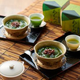 つぼ市の抹茶で作ったグリーンティーを使った贅沢な味わいの抹茶あんみつ。
