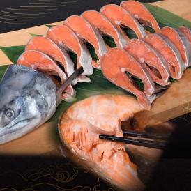 鮭 さけ シャケ サーモン 北海道産 “新もの・肉厚” 新巻鮭 メス 限定 ギフト 化粧箱 約2キロ 送料無料 冷凍
