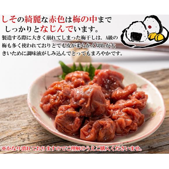 送料無料 紀州南高梅 梅干し 大切れ しそ梅干し しそ漬け 1kg 塩分10 完熟梅 保存料無添加 訳あり うめぼし しそ しそ梅 しそ漬 しそ漬け つぶれ梅 梅 梅干 紀州南高梅しそ漬け うめ海鮮 ぐるなび店の通販 お取り寄せなら ぐるすぐり